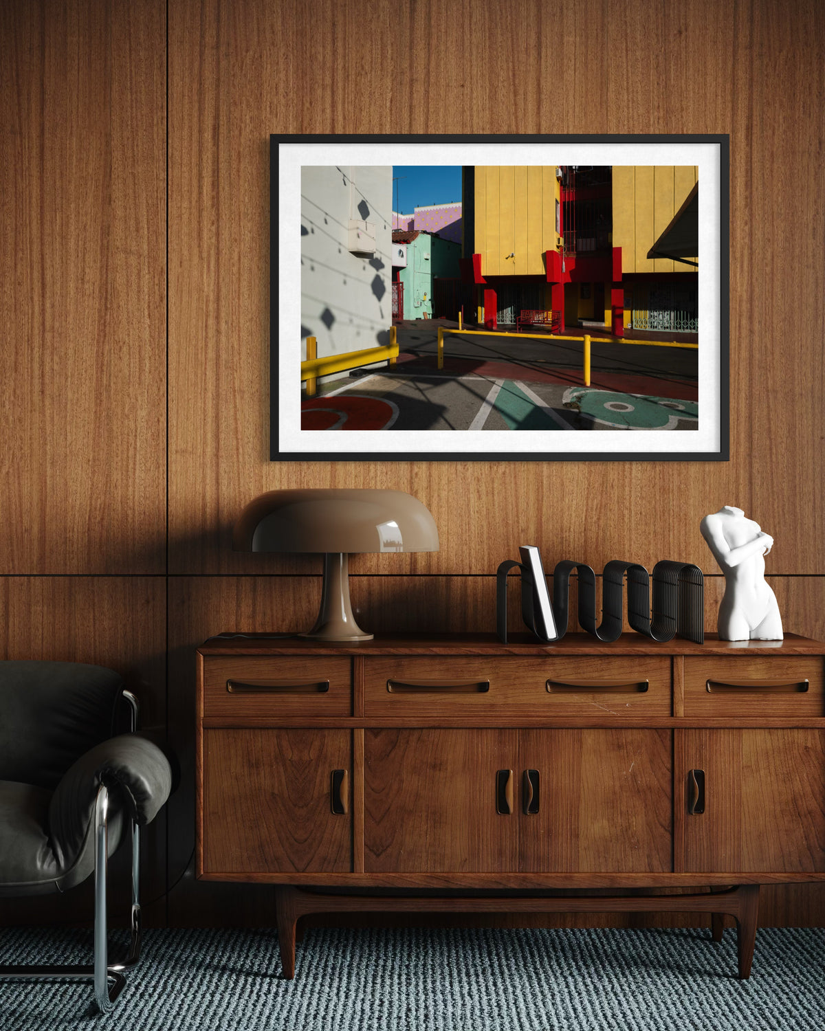 Framed street photo titled “Chinatown Study,” capturing a city scene in Chinatown.