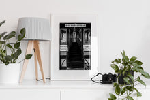 Load image into Gallery viewer, Wayne Ford Studio Photography Print DTLA Funicular Black & White