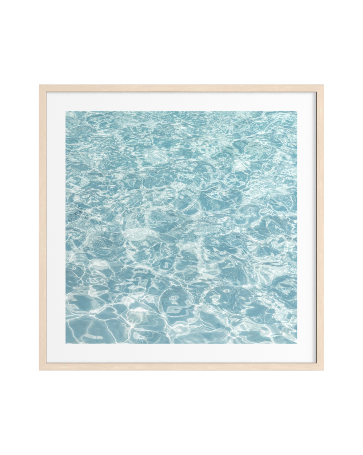 Sunlit ripples and reflections on water, framed as a photography print, evoke a calm summer afternoon.